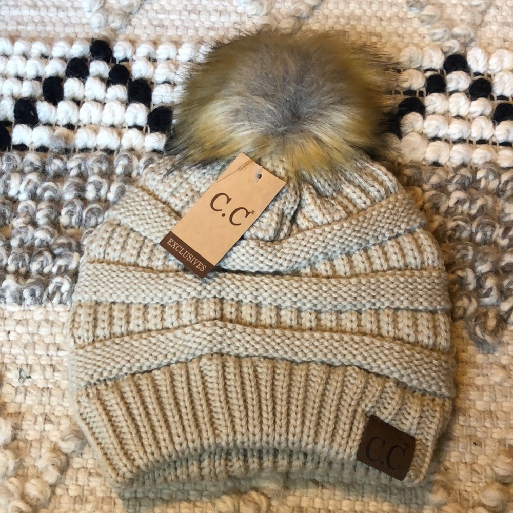 C.C Beanie with Pom